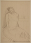 Portrait of a pregnant inmate by a German Jewish internee