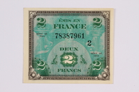 2014.480.105 front
French two Francs scrip

Click to enlarge