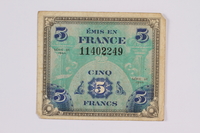 2014.480.107 front
French five francs scrip

Click to enlarge