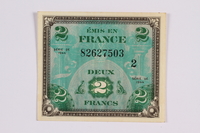 2014.480.103 front
French two Francs scrip

Click to enlarge