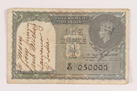 2013.442.13 front
British India, one rupee note, inscribed and acquired by a US soldier

Click to enlarge