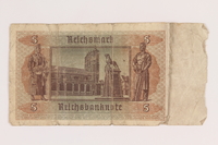 2013.442.23 back
Nazi Germany, 5 mark note, acquired by a US soldier

Click to enlarge