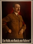Poster of three-quarter length portrait of Hitler
