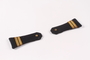 Pair of dark blue shoulder boards with gold bars