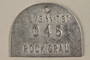 Identification tag from the crematorium at Buchenwald