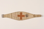 White buckled armband with a red cross retrieved by a US soldier