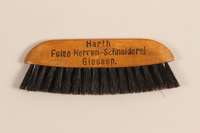 1995.123.1 front
Brush imprinted with advertisement of German custom tailor shop

Click to enlarge