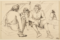 1988.1.26 front
Portrait of three female inmates (Version II) by a German Jewish internee

Click to enlarge