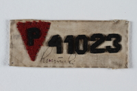 1995.128.193 front
Prisoner identification badge

Click to enlarge