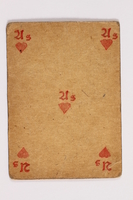 2013.379.10 an front
Two decks of skat cards used by a concentration camp inmate saved by Schindler's list

Click to enlarge