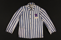 1989.271.1 front
Concentration camp uniform jacket with purple triangle worn by Jehovah’s Witness

Click to enlarge