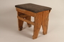 Stool made by refugees from old wooden crates during the war