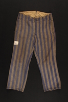 1995.57.1 front
Concentration camp uniform pants worn by a Polish Jewish prisoner

Click to enlarge