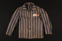 Concentration camp uniform jacket worn by a Polish Jewish prisoner