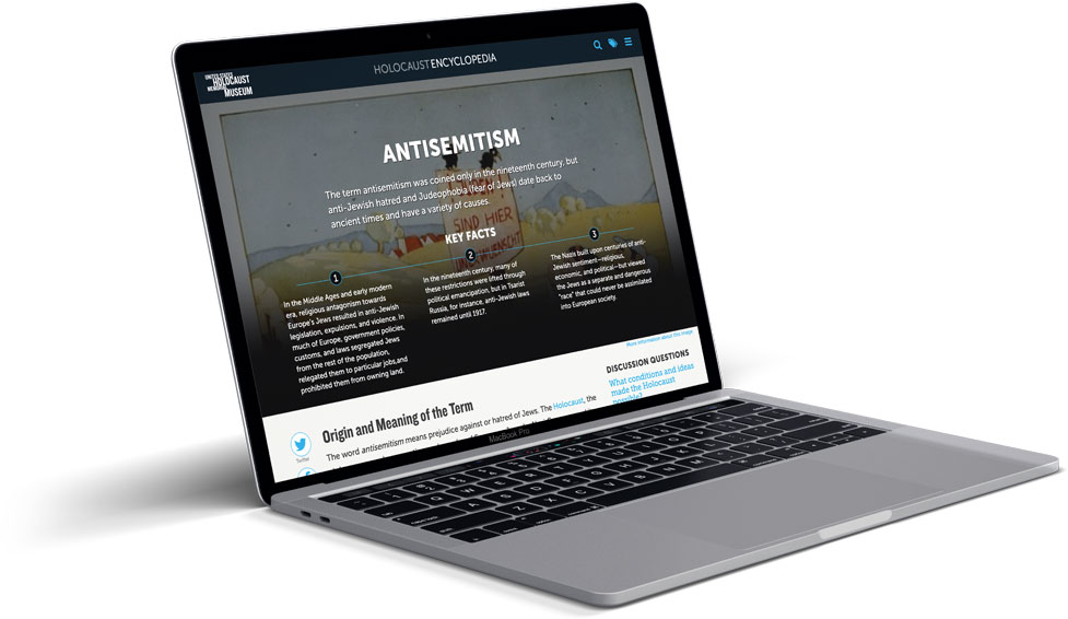 Holocaust Encyclopedia Laptop Image